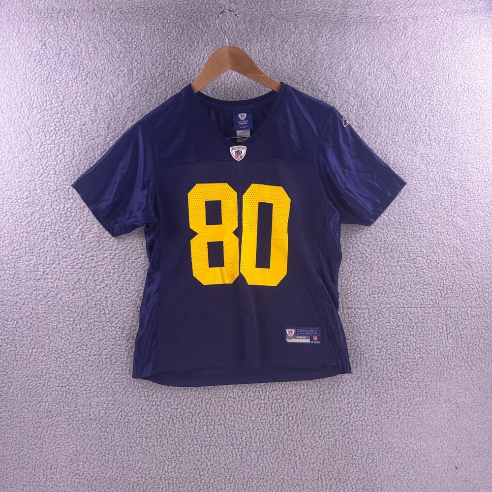 Reebok NFL Green Bay Packers Donald Driver 80 Jersey Womens Medium Navy Gold